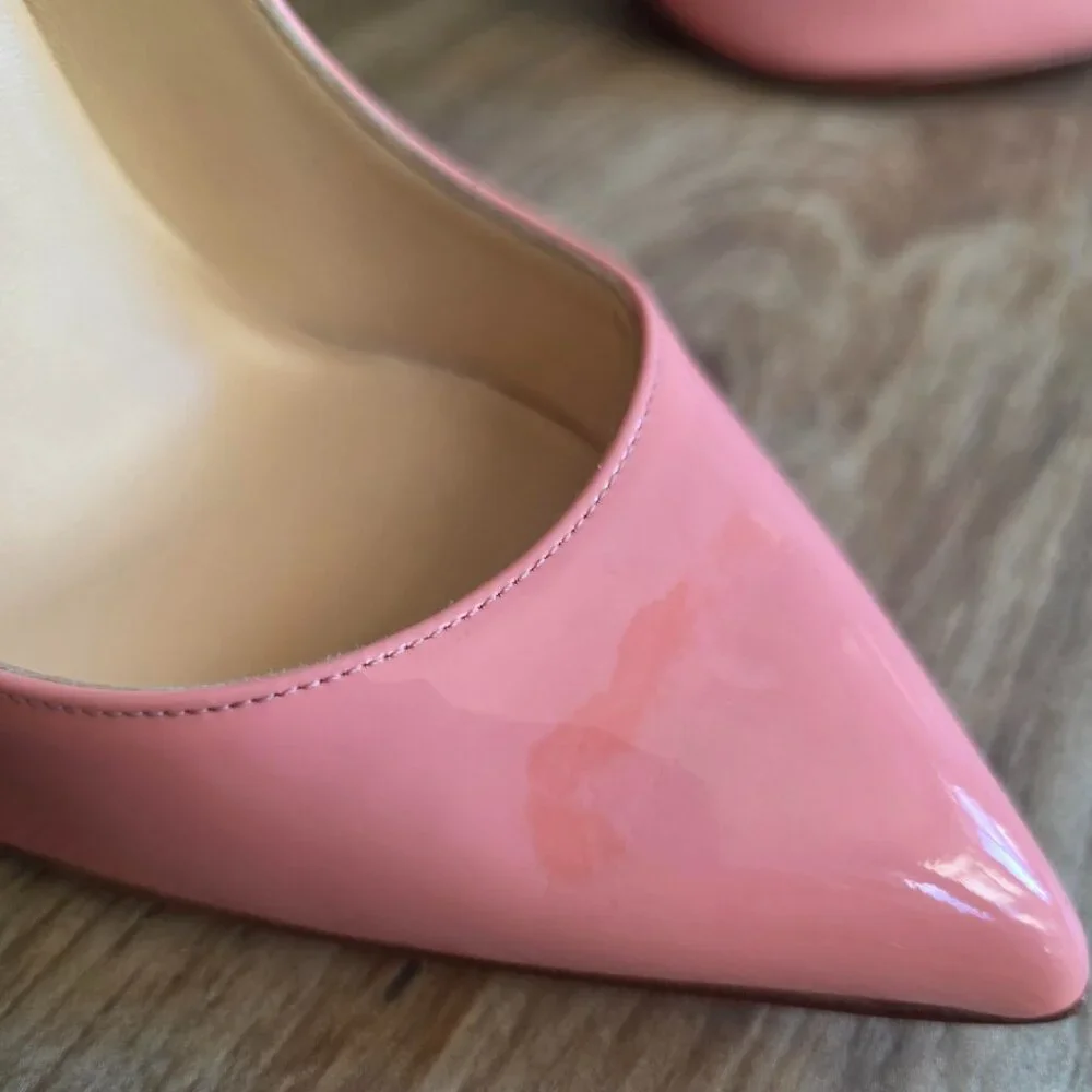 Christian Louboutin Dolly Pink Patent Leather Pumps Heels Eur. 36.5 - Picture 11 of 15